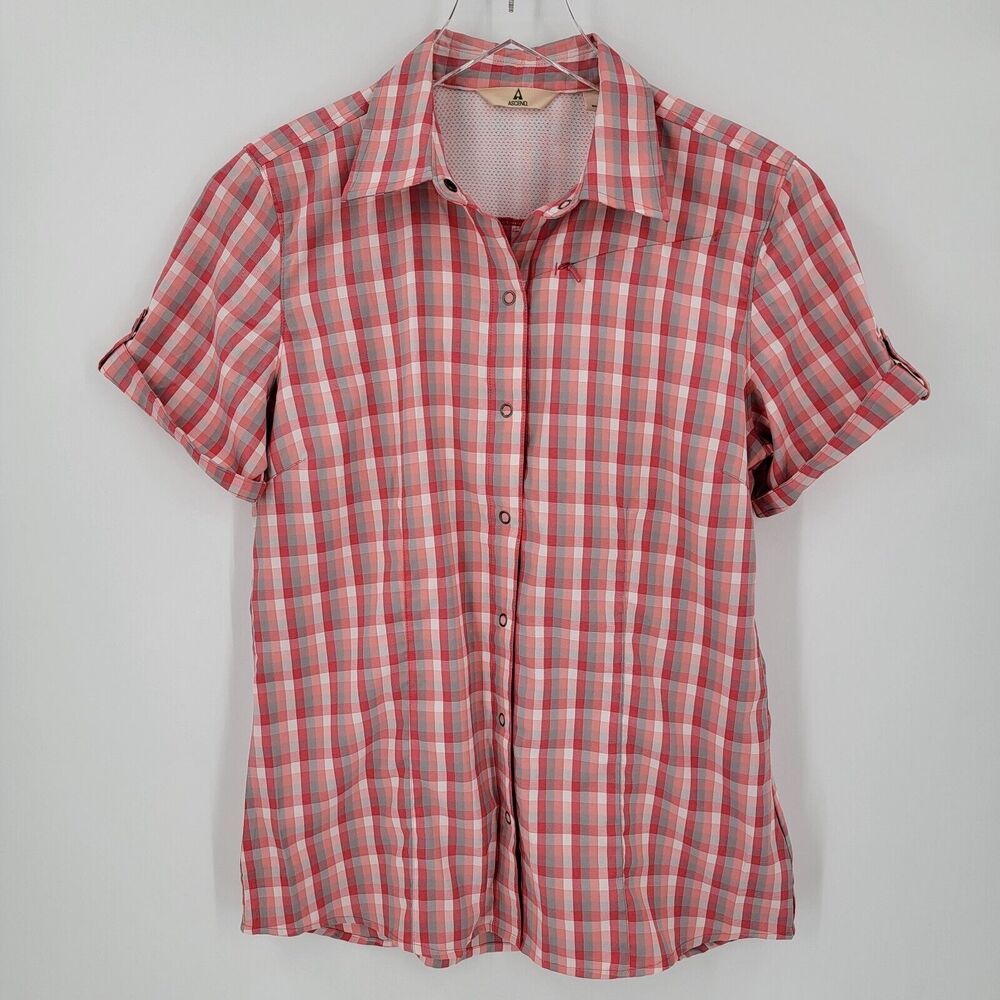 Ascend Shirt Women's Size Small Fishing Outdoor Vented Back Snap Button Up
